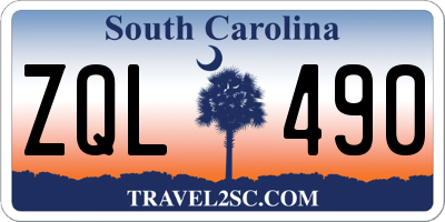 SC license plate ZQL490