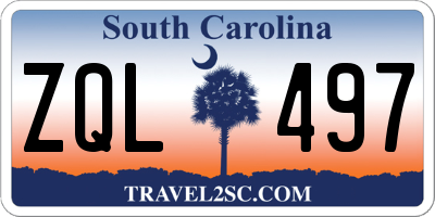 SC license plate ZQL497