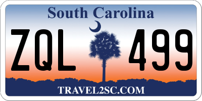 SC license plate ZQL499