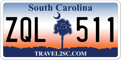 SC license plate ZQL511