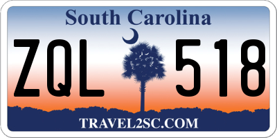 SC license plate ZQL518
