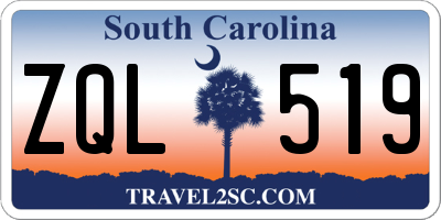 SC license plate ZQL519