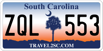 SC license plate ZQL553
