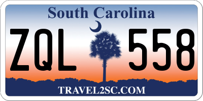 SC license plate ZQL558