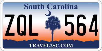 SC license plate ZQL564