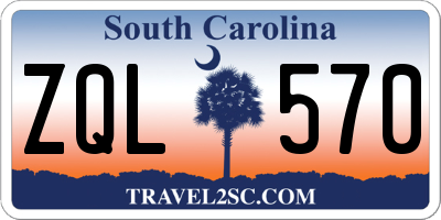 SC license plate ZQL570