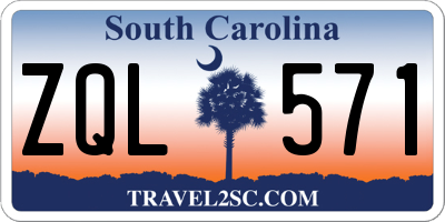 SC license plate ZQL571