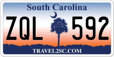 SC license plate ZQL592