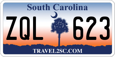 SC license plate ZQL623