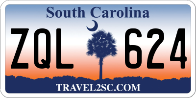 SC license plate ZQL624