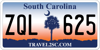 SC license plate ZQL625