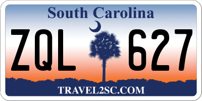 SC license plate ZQL627