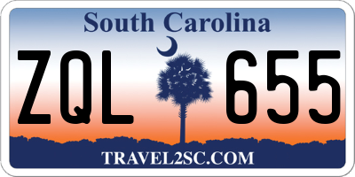 SC license plate ZQL655