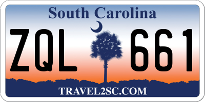 SC license plate ZQL661