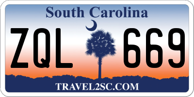 SC license plate ZQL669