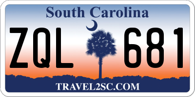 SC license plate ZQL681