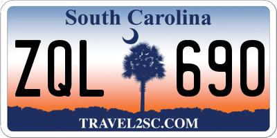 SC license plate ZQL690