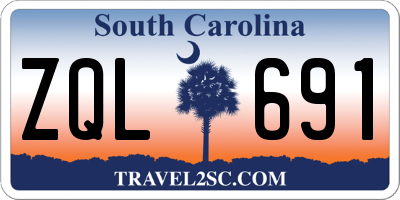 SC license plate ZQL691