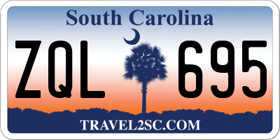 SC license plate ZQL695