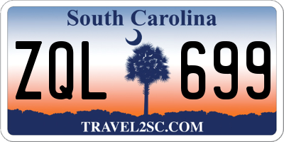 SC license plate ZQL699