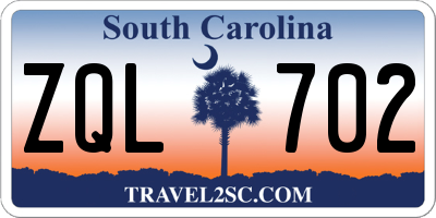 SC license plate ZQL702
