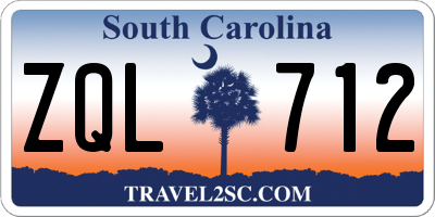 SC license plate ZQL712
