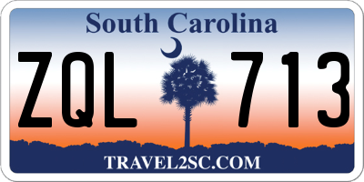 SC license plate ZQL713