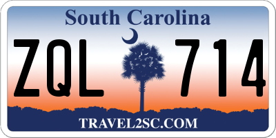 SC license plate ZQL714
