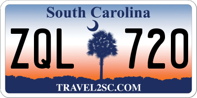 SC license plate ZQL720