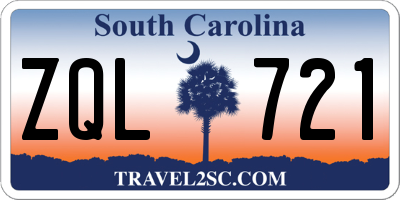 SC license plate ZQL721