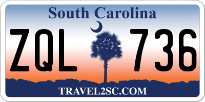 SC license plate ZQL736