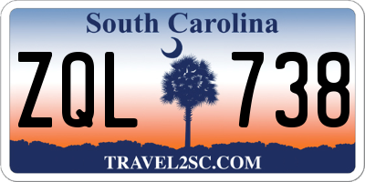 SC license plate ZQL738