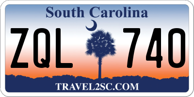SC license plate ZQL740