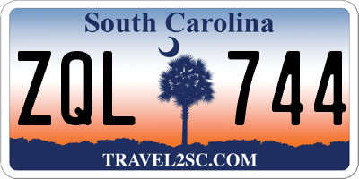 SC license plate ZQL744