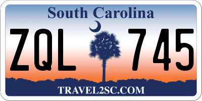 SC license plate ZQL745