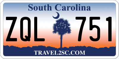 SC license plate ZQL751
