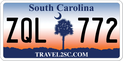 SC license plate ZQL772