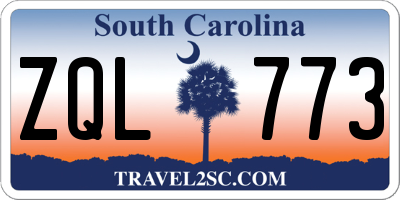 SC license plate ZQL773