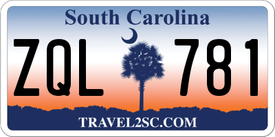 SC license plate ZQL781