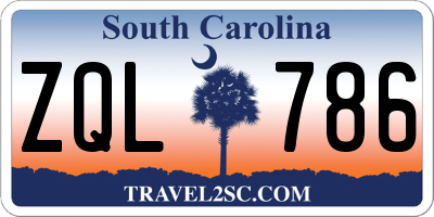 SC license plate ZQL786