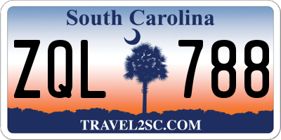 SC license plate ZQL788