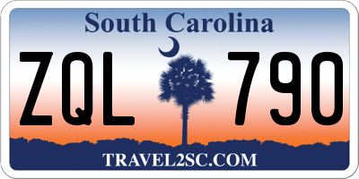 SC license plate ZQL790