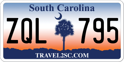 SC license plate ZQL795