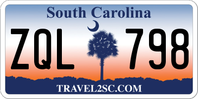 SC license plate ZQL798