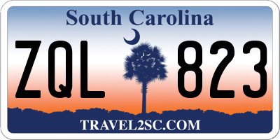 SC license plate ZQL823
