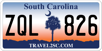 SC license plate ZQL826