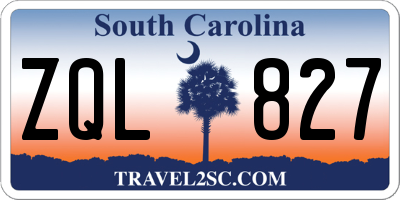 SC license plate ZQL827