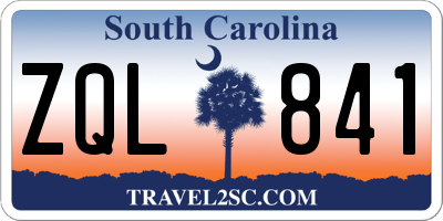 SC license plate ZQL841