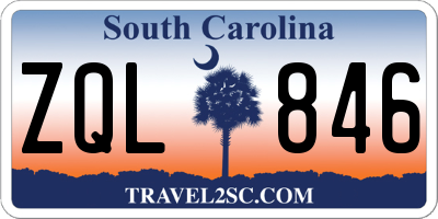 SC license plate ZQL846