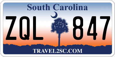 SC license plate ZQL847